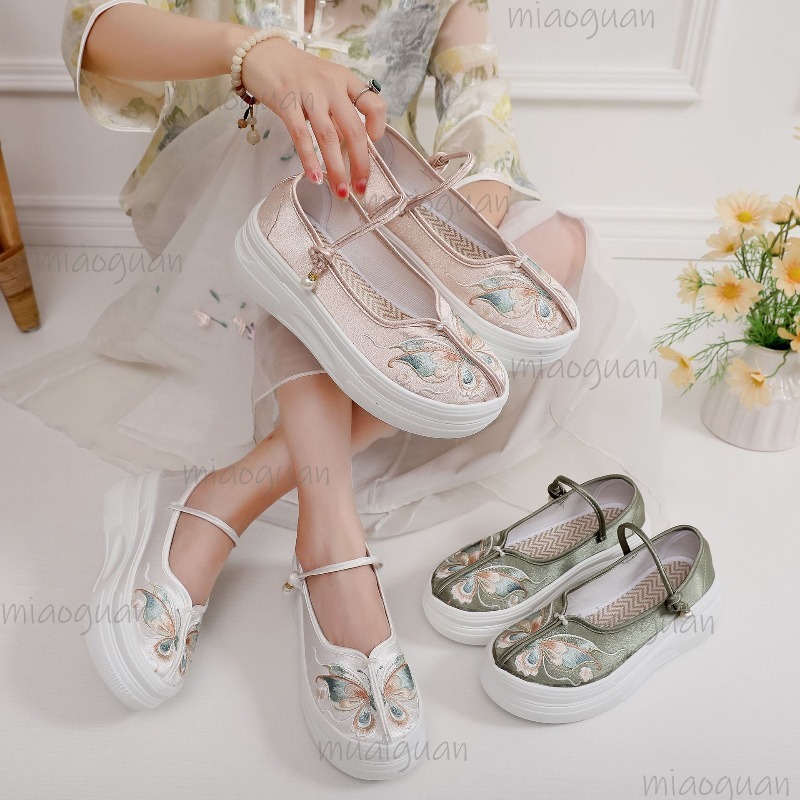 Ethnic Style - Damskie buty w stylu chińskim, haftowane,