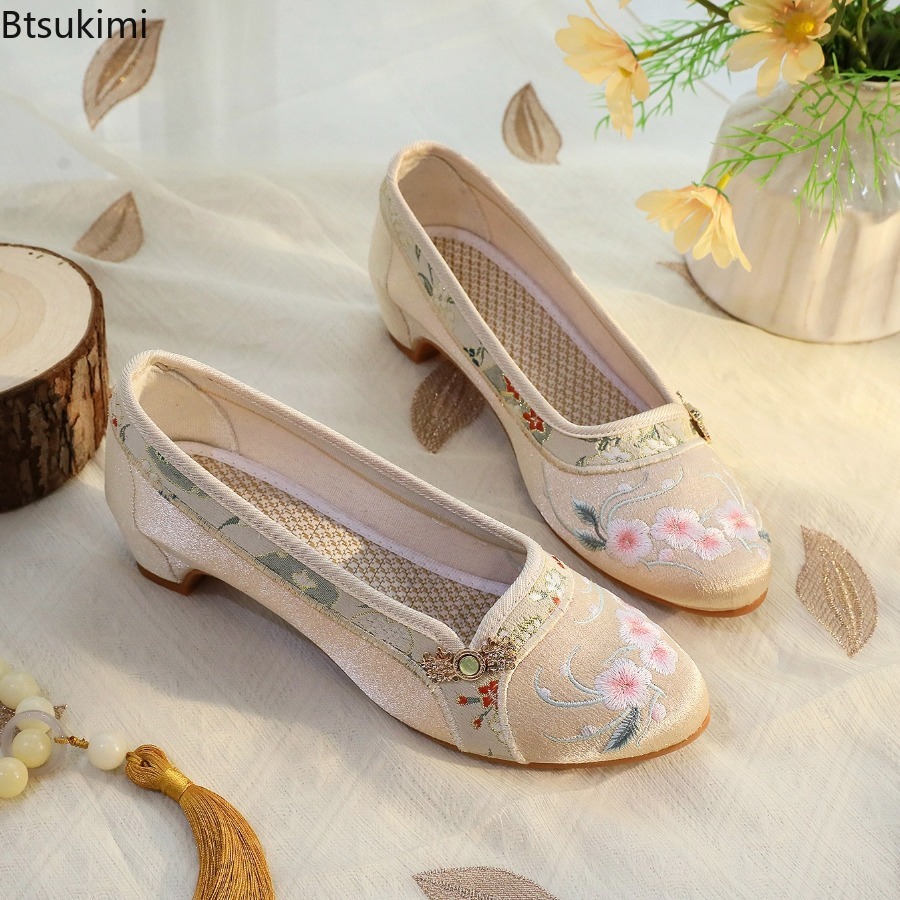 Ethnic Style - Nowe damskie buty 2026, etniczne, haftowane,