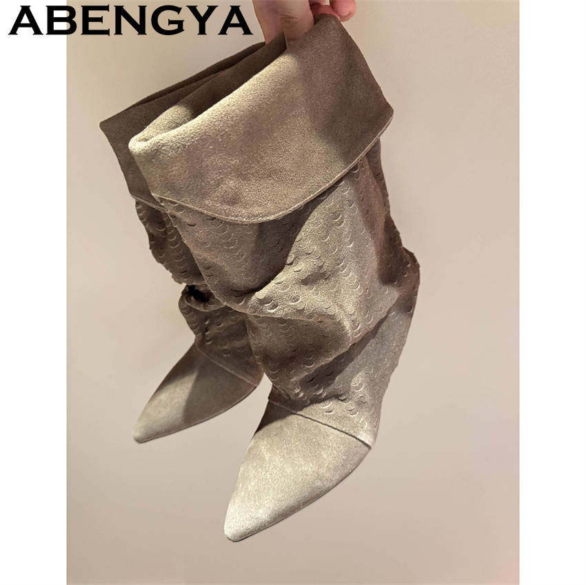 Damskie botki do połowy łydki, – Ethnic Fashion recenzja i cena