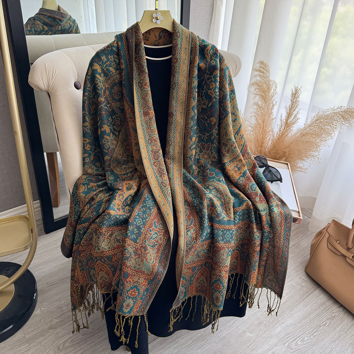 Koc z frędzlami 2025, etniczny – Ethnic Fashion Design recenzja i cena