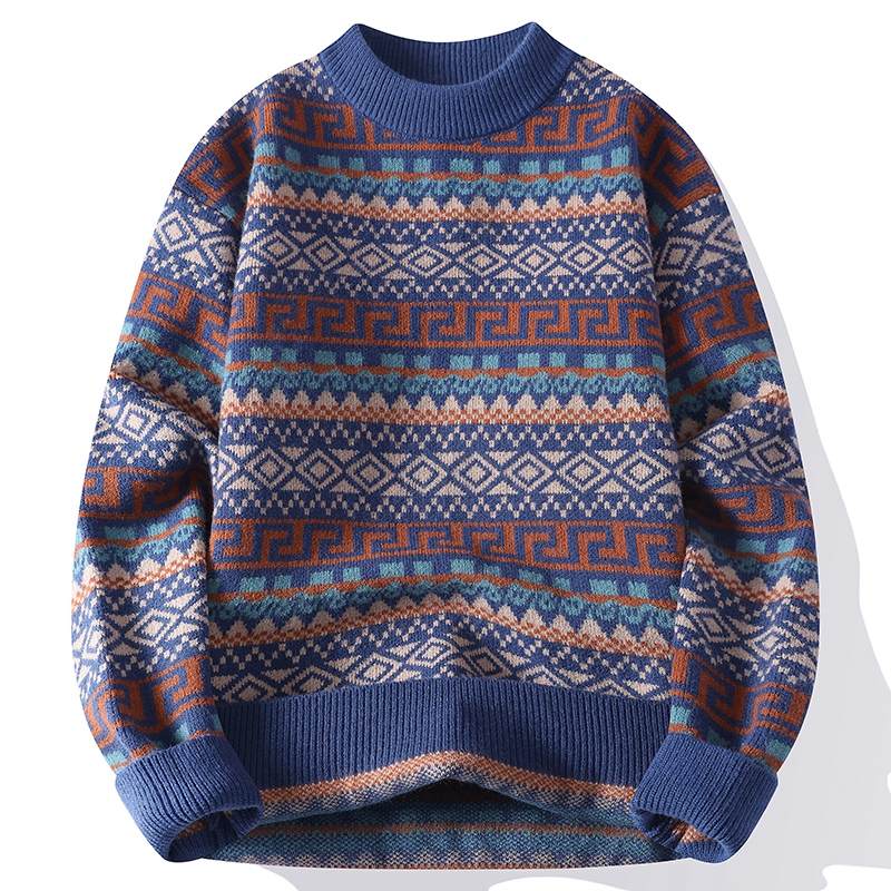 Modny męski sweter z okrągłym  – Ethnic Fashion Wear recenzja i cena