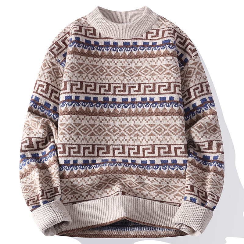 Modny męski sweter z okrągłym  – Ethnic Fashion Wear recenzja i cena
