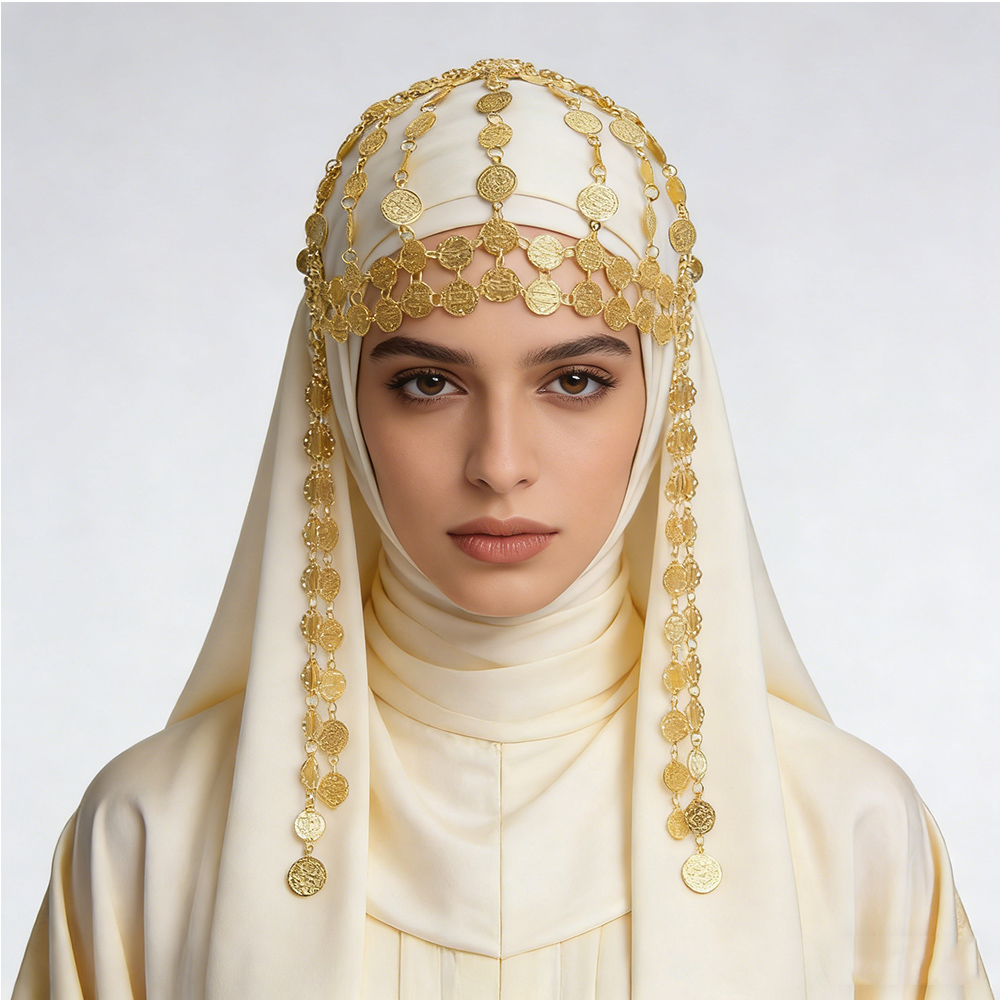 Złocona moneta ze stopu, ozdob – Ethnic Fashion Pakistan recenzja i cena